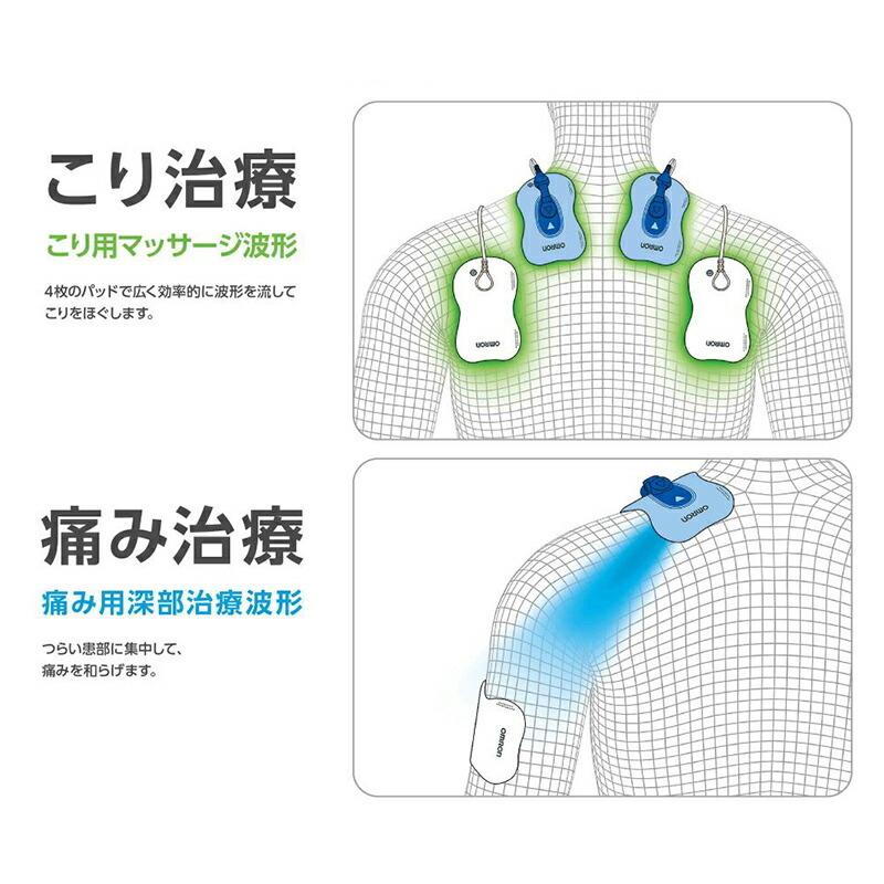 OMRON 電気治療器 HV-F5300 管理医療機器 電気治療機 家庭用治療器 マッサージ 健康家電 コリ 痛み 深部治療 オムロン 簡単操作 こり治療 痛み治療の画像