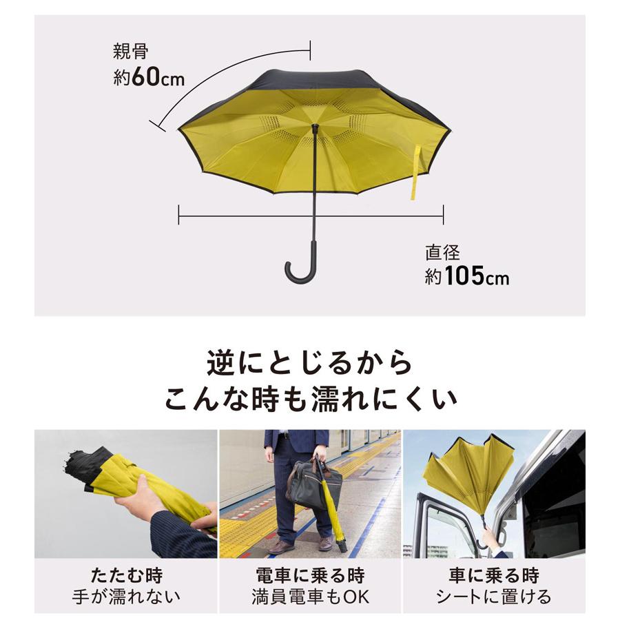逆さ傘 晴雨兼用 60cm DGU-6C 逆とじ傘 晴雨兼用傘 遮光率99.9% UV日傘