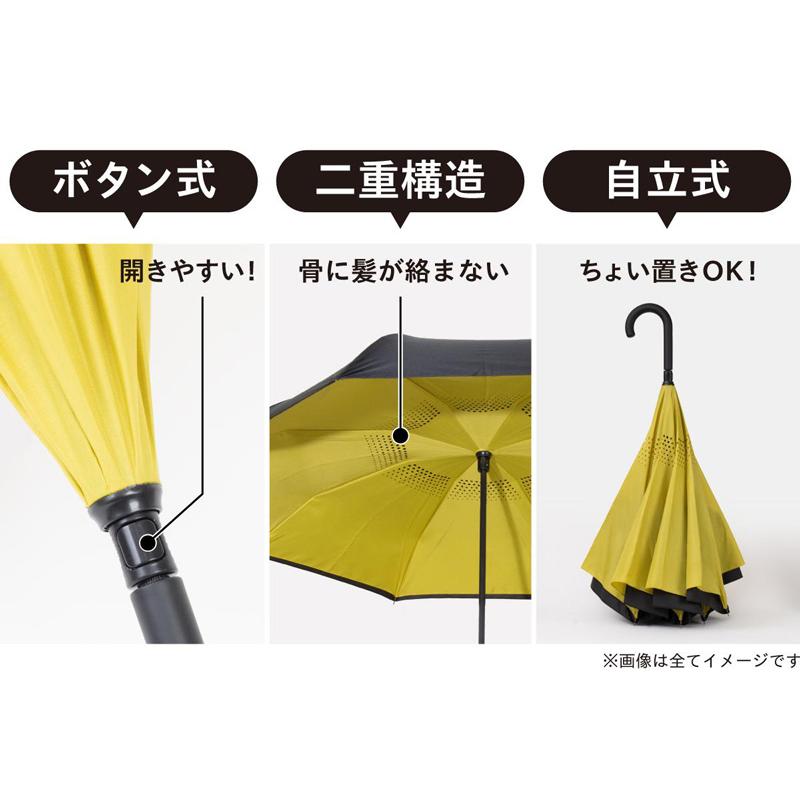逆さ傘 晴雨兼用 60cm DGU-6C 逆とじ傘 晴雨兼用傘 遮光率99.9% UV日傘