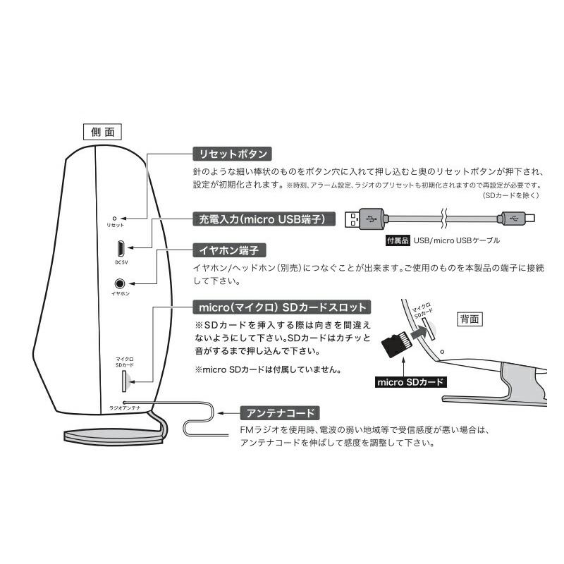 EXELUX ライトアップ ヘルシー目覚まし 7色LEDライト FMラジオ付き