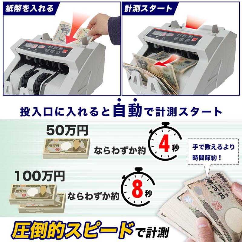 電動オート紙幣カウンター SHEC25SWH お金 マネー 新紙幣対応 マネー