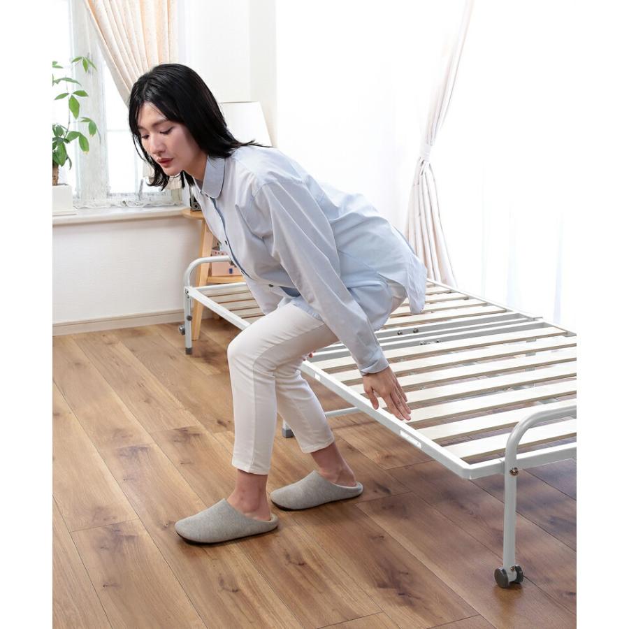 折りたたみスノコベッド 折り畳みベッド すのこベッド ナチュラル VT