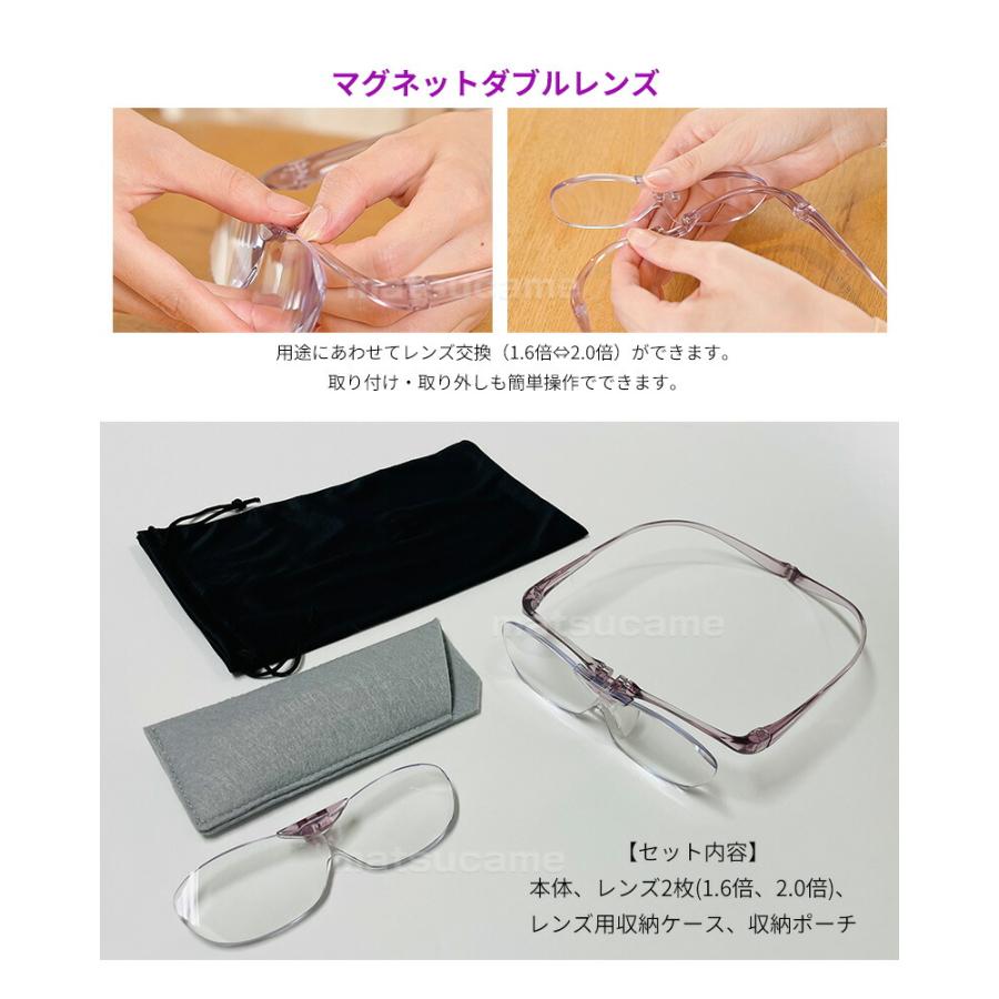 メガネ型拡大鏡 スワップアイ SWAP EYE ダブルレンズ メガネ型ルーペ W