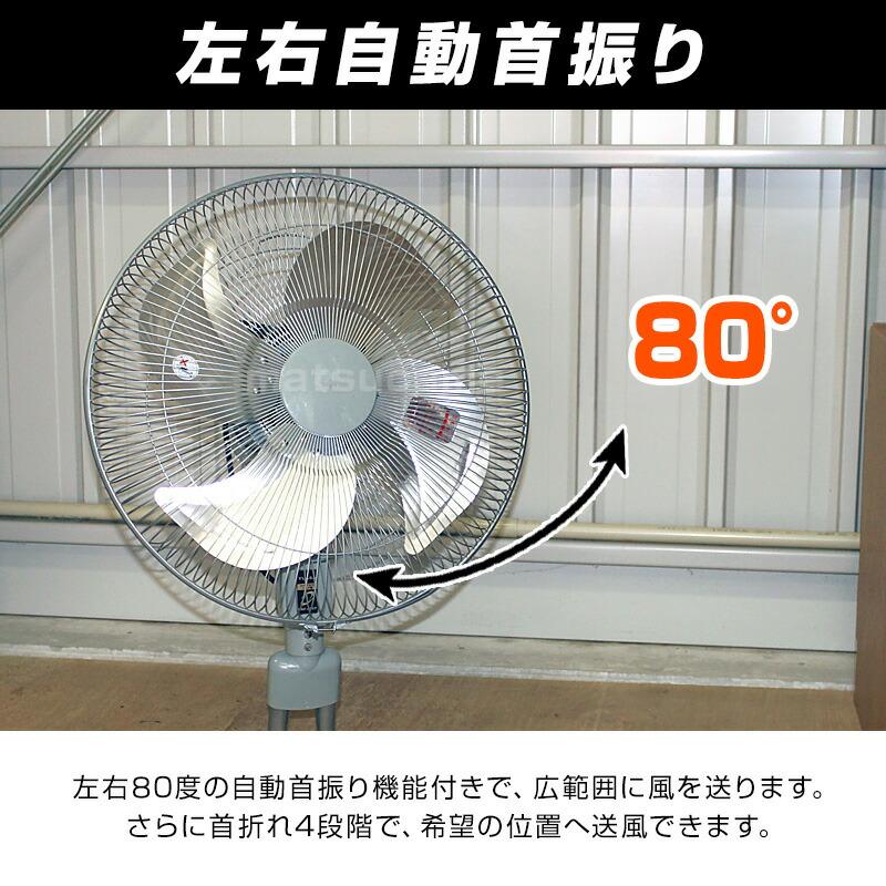 YUASA ユアサ 45cmフロアー首振り アルミ扇風機 工場扇 YAF-459H