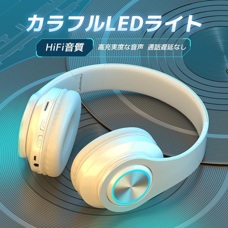 ワイヤレスヘッドホン Bluetooth 5.2 高音質 折畳み式 有線 無線 3way 通話機能 ノイズキャンセリング 長時間再生 HiFi音質｜matsuda-yonyon-store｜14