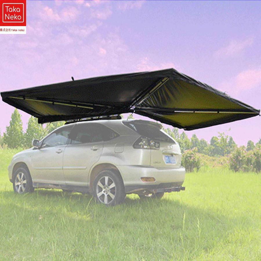 カーサイドオーニング SUV カーサイドタープ LEDテープ付き ブラック カーサイドオーニング SUV カーサイドタープ LEDテープ付き ブラック
