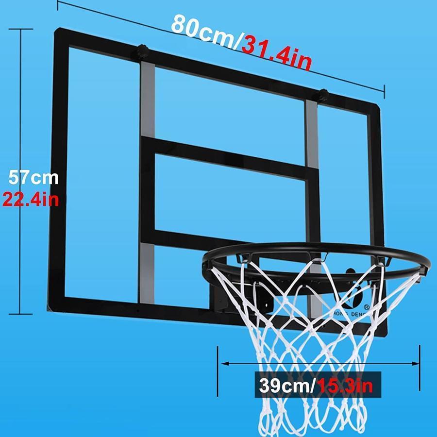 バスケットゴール バスケットボールスタンド 屋内 屋外 フィッティング付きプロ透明バックボードスタンドをぶら下げ 耐久性 壁掛けバックボード 携帯用バスケッ｜matsuda-yonyon-store｜02