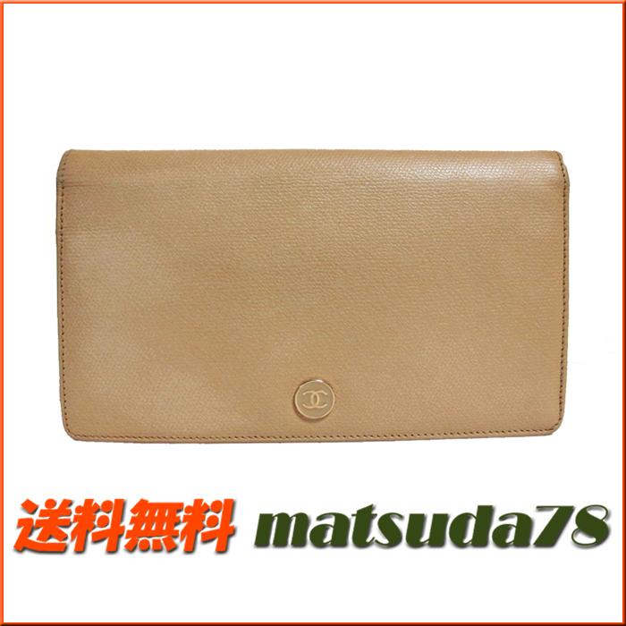21公式店舗 中古abランク シャネル Chanel 二つ折長財布 ベージュ 0904 日本正規品 Www Skylanceronline Com
