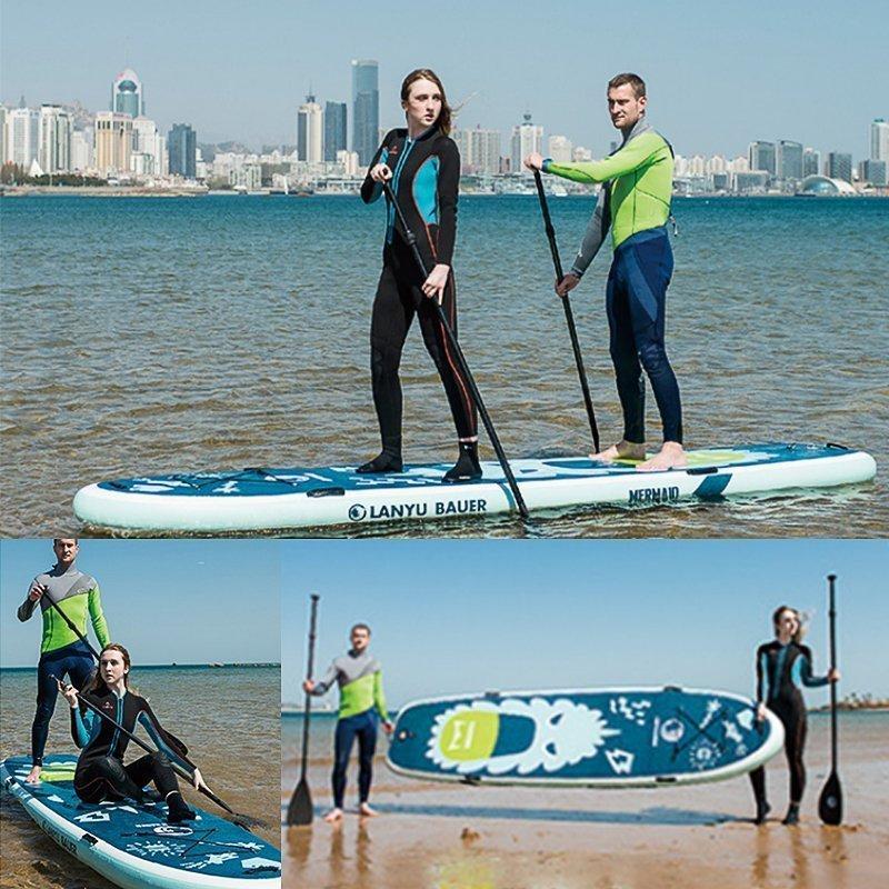 ロングボード SUP サップ スタンドアップパドルボード サーフボード インフレータ ファミリーボード 空気注入式 マリンスポーツ 成人用 LANYUBAUER 2人用 