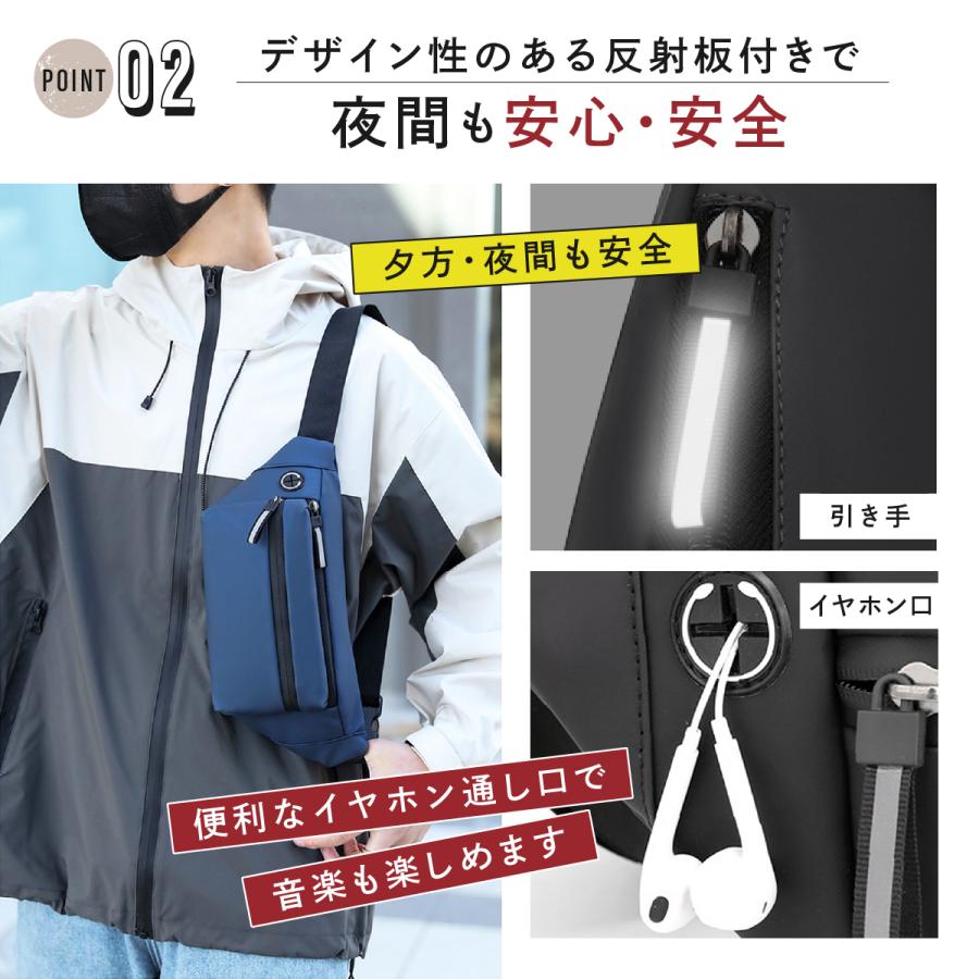 ウエストポーチ 仕事用 小さい 防水 軽い おしゃれ ボディバッグ 40代 50代 30代｜matsudozakkaya｜08