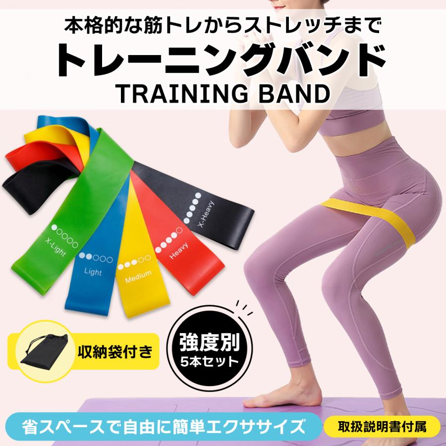 トレーニングチューブ レジスタンスバンド ゴムバンド エクササイズ