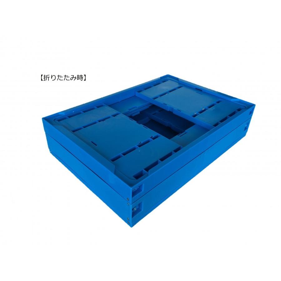 松本産業 折りたたみコンテナ 110L ブルー ( 110B ) カードホルダー付き