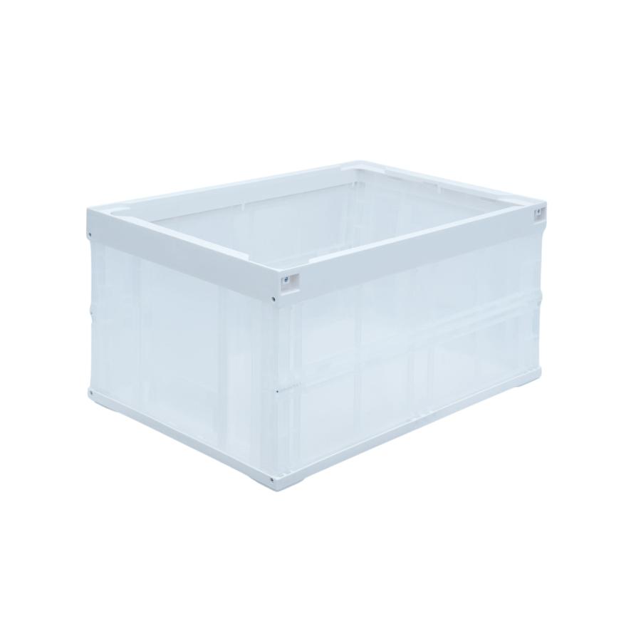松本産業 折りたたみコンテナ 75L ホワイト / クリア ( 75IVC ) カード