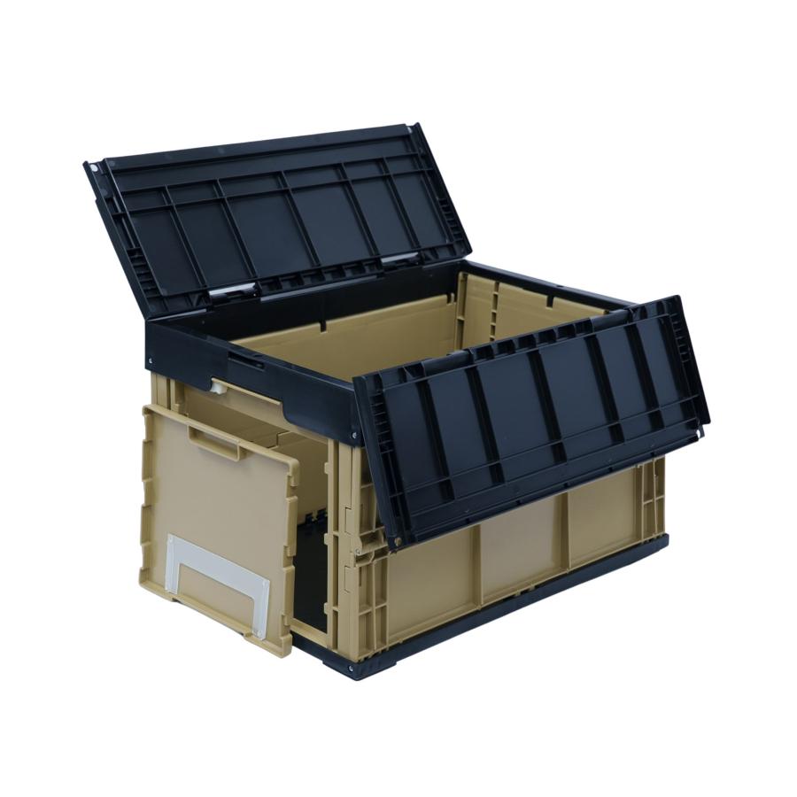 50L フタ付き 折りたたみコンテナ 1面扉付き 【公式通販】