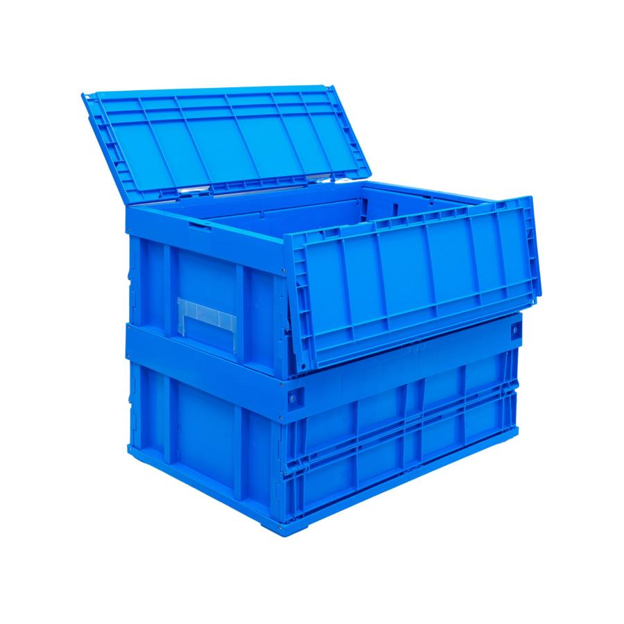 松本産業 折りたたみコンテナ フタ付き 110L ブルー ( F110B ) カード