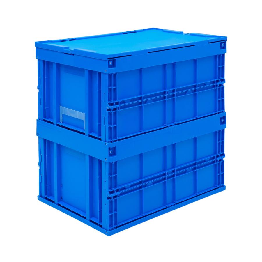 松本産業 折りたたみコンテナ フタ付き 150L ブルー ( F150B ) カード