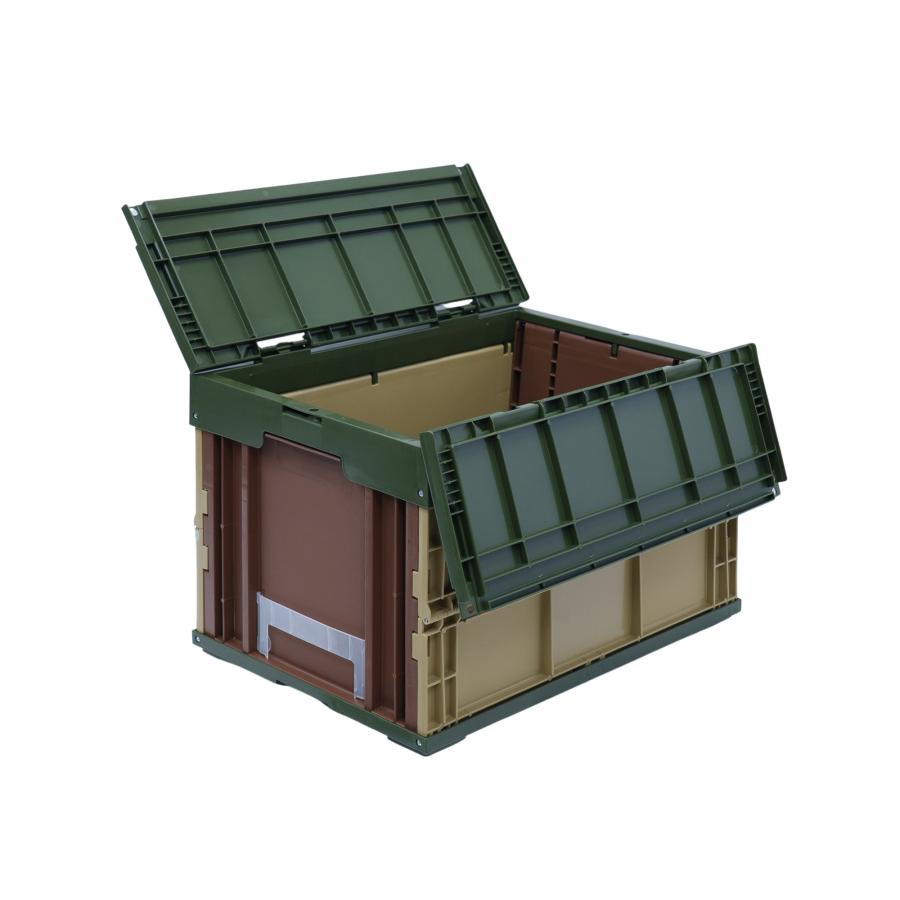 松本産業 折りたたみコンテナ フタ付き 50L 迷彩 ( F50MED ) カード