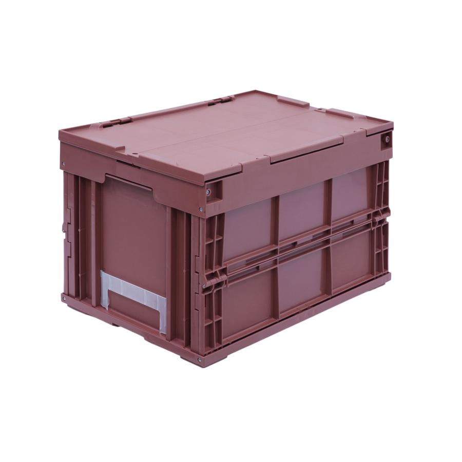 松本産業 耐過重折りたたみコンテナ 50L　2面扉付き 窓付き6個セット 松本産業 耐過重折りたたみコンテナ 50L 2面扉付き 窓付き6個