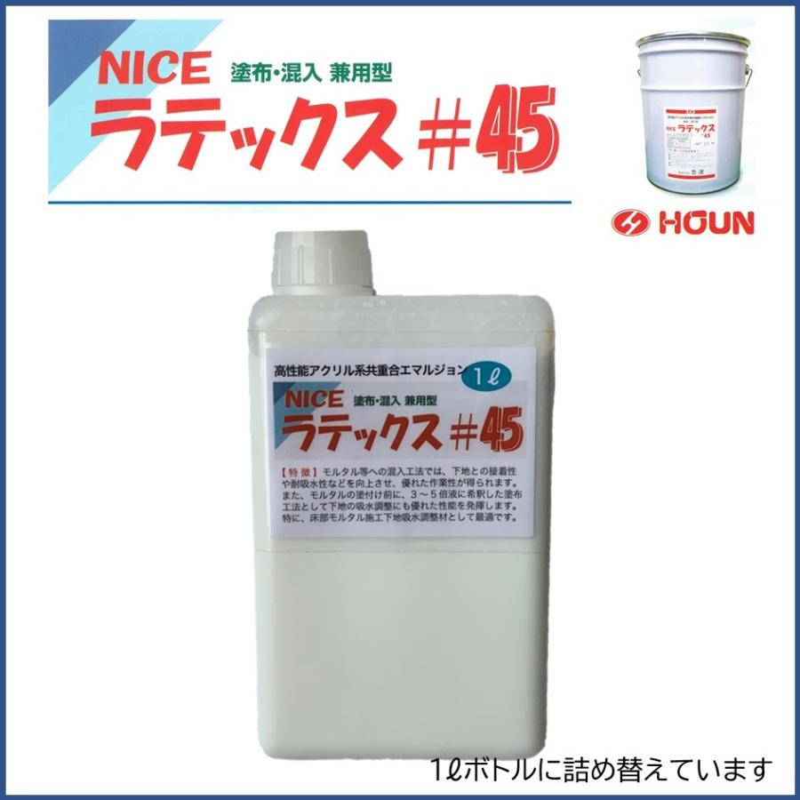 NICEラテックス #45 1L 小分けボトル入り モルタル接着増強剤・吸水