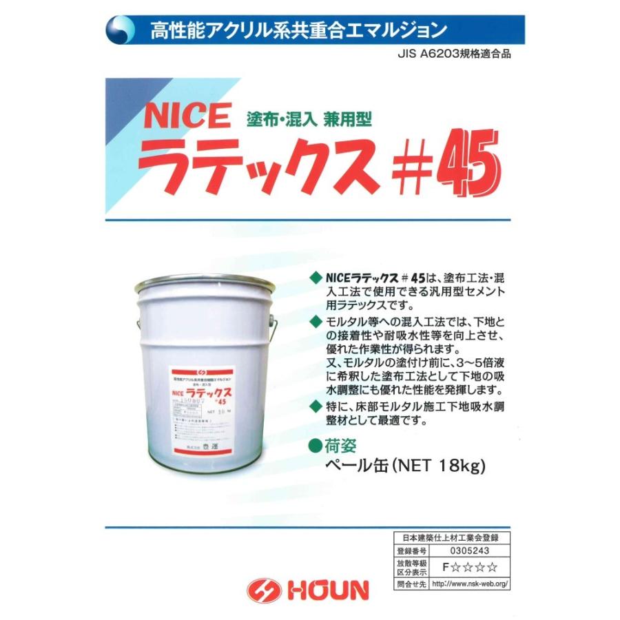NICEラテックス #45 1L 小分けボトル入り モルタル接着増強剤・吸水