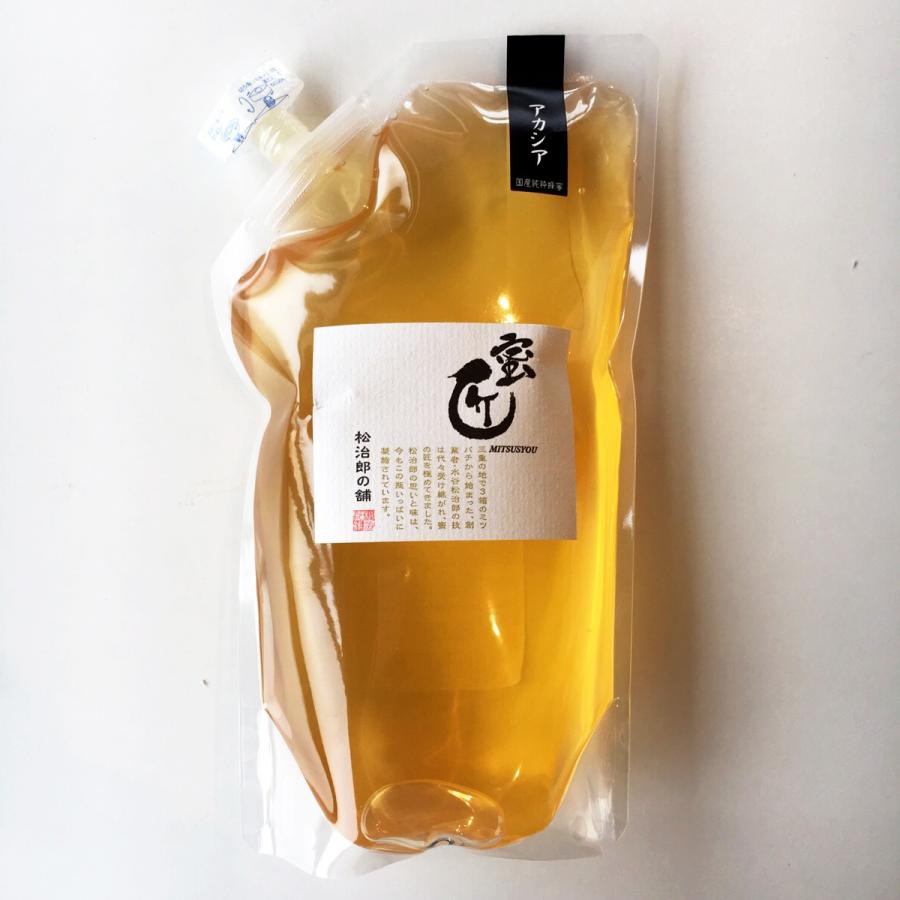 国産蜂蜜 -蜜匠シリーズ-「アカシア」1,000g（エコパック） : 松治郎の