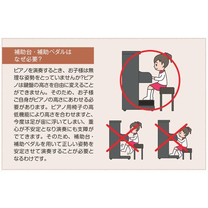 最新版】ピアノ 補助台 甲南 UP-1R ウォルナット WN 高さ調整 8段