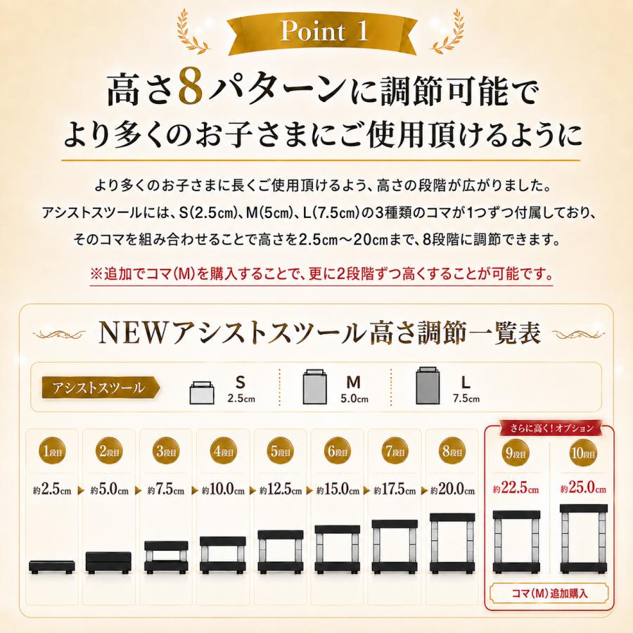 アシストスツール ピアノ 吉澤 新型 高さ調整 23-ASS BK ブラック 黒