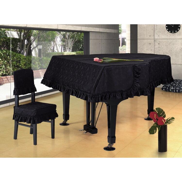 アルプス グランドカバー G-MK グランドピアノ用ブラック地模様 音符柄