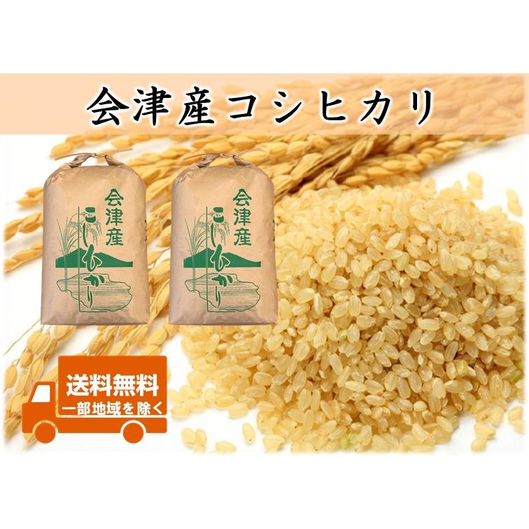 コシヒカリ 令和7年産 会津産 玄米20kg(10kg×2) ※コイン精米サービス 