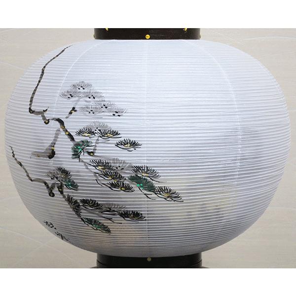 盆提灯 大内行灯 10号 11号 12号 13号 張鉄刀木 西京の松 絹 二重 対柄