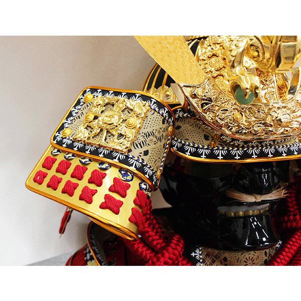 五月人形 子供着用鎧 赤白威 ５歳用 平安豊久 王雅 鎧飾り 単品 名前札 特典品付_5