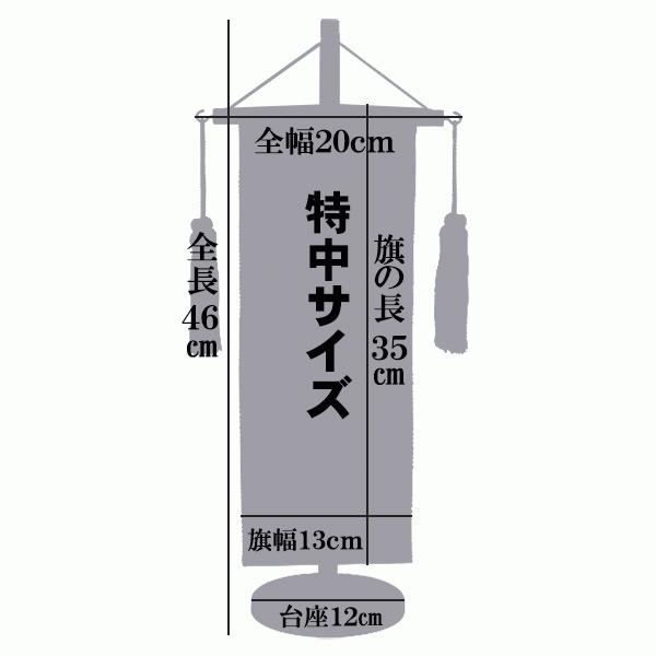 刺繍名前旗 男の子用 室内のぼり 紺ジャガード織 緑龍と虎 特中サイズ