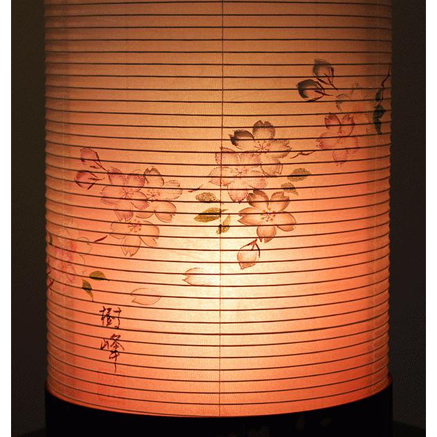 回忌灯 50号 春慶塗蒔絵 染井吉野 樹峰 組立式不用 高級 盆提灯 創作