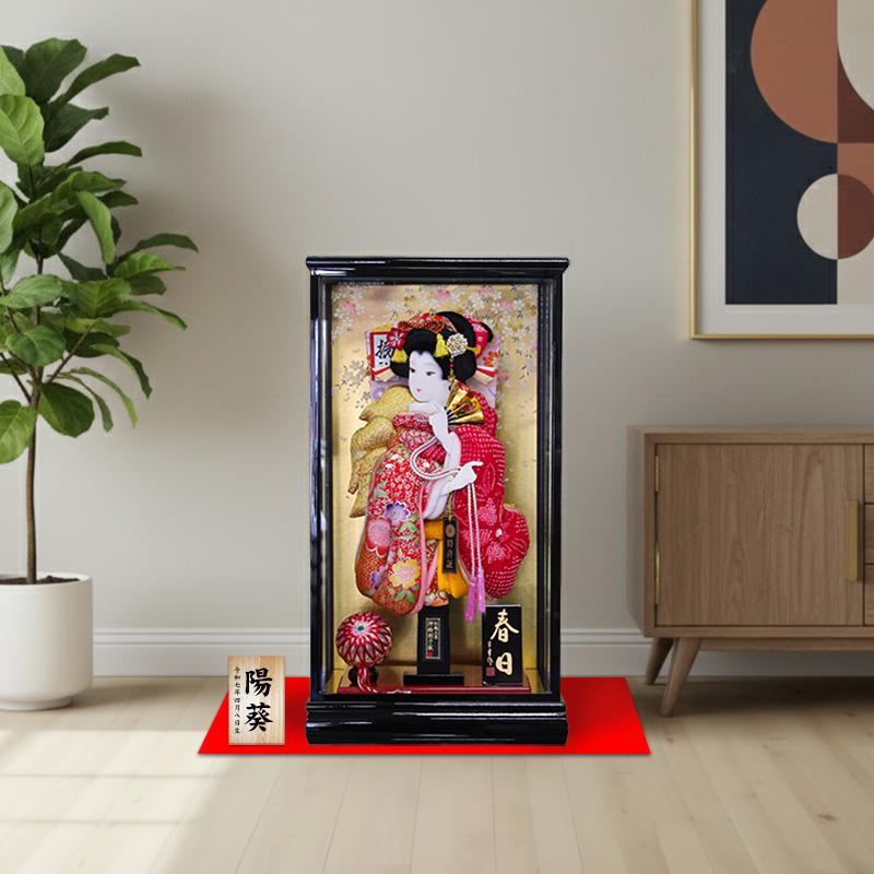 宝童作 羽子板 お祝い おしゃれ 初正月 コンパクト 15号 春日 羽子板