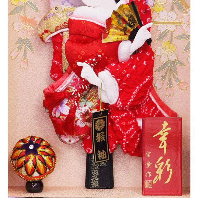 宝童作 羽子板 お祝い コンパクト ミニ おしゃれ 額羽子板 9号 幸彩