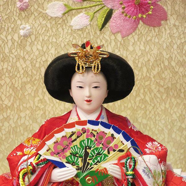 雛人形 ケース飾り コンパクト 平安一光作 ももか 親王飾り 六角
