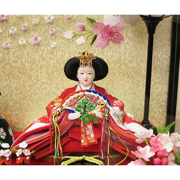 雛人形 ケース飾り コンパクト 平安一光作 ももか 親王飾り 六角