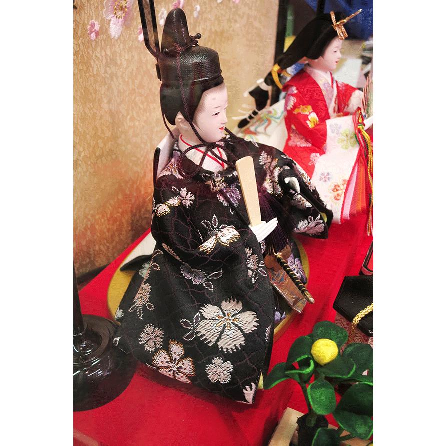 雛人形 ケース飾り コンパクト 平安一光作 ももか 親王飾り 六角