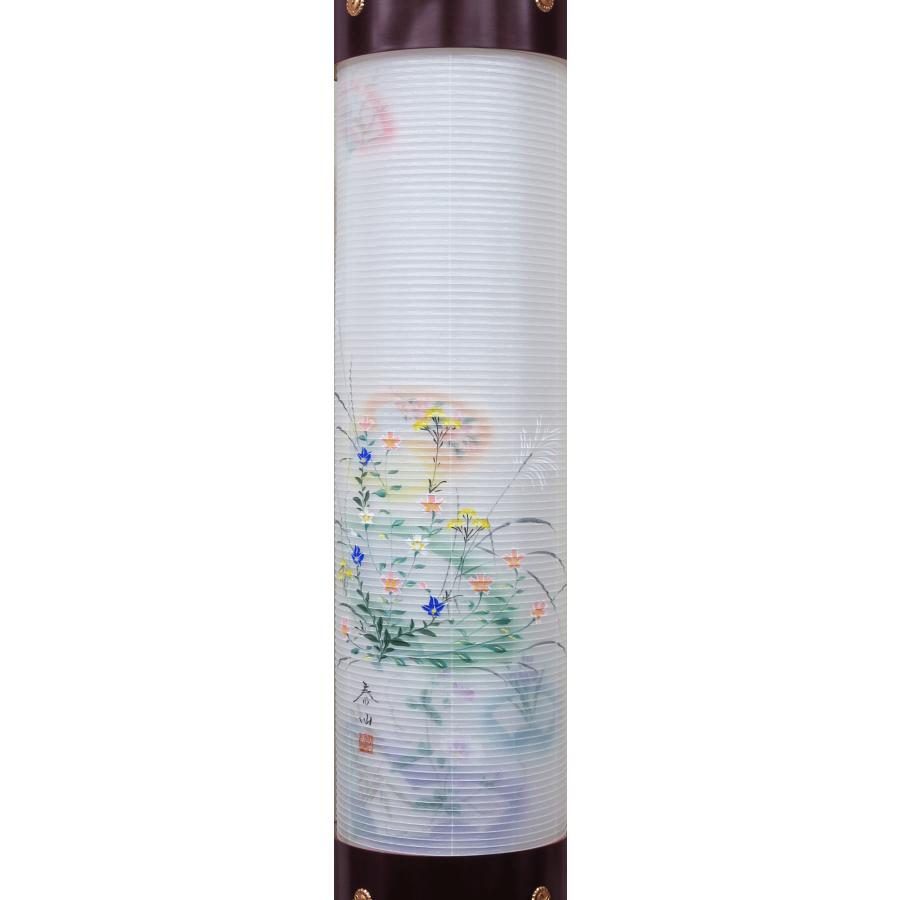 盆提灯 家紋入り 絹張 銘木桜 優美 対柄 二重 提灯セット 8畳仏間用