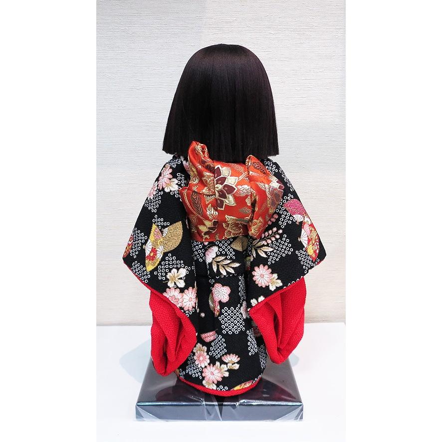 工房　久楽朋作　１０号　本着せ　市松人形　黒縮緬 ゲーム、おもちゃ 季節玩具 雛人形