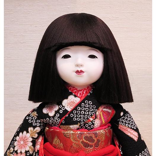 工房　久楽朋作　１０号　本着せ　市松人形　黒縮緬 ゲーム、おもちゃ 季節玩具 雛人形