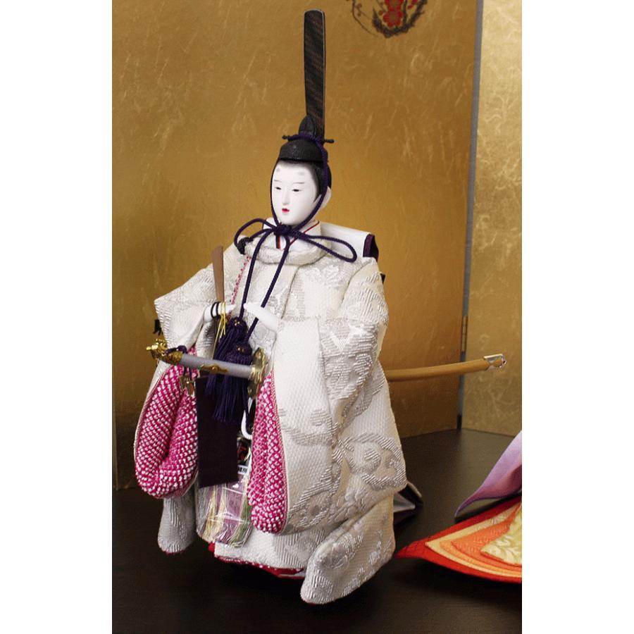 【初期/レア】 雛人形 立雛 平安道翠作 正絹輪奈唐織 親王飾り 本束帯雛 コンパクト ひな人形 【CEG2744173991】(98010円)