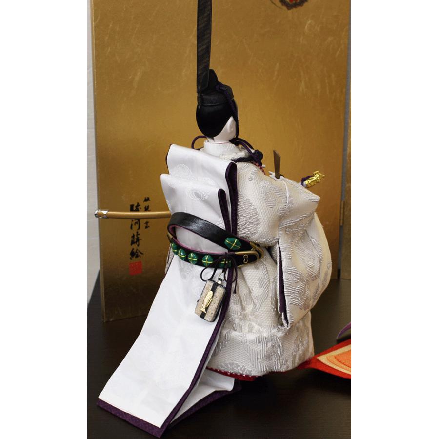 【初期/レア】 雛人形 立雛 平安道翠作 正絹輪奈唐織 親王飾り 本束帯雛 コンパクト ひな人形 【CEG2744173991】(98010円)