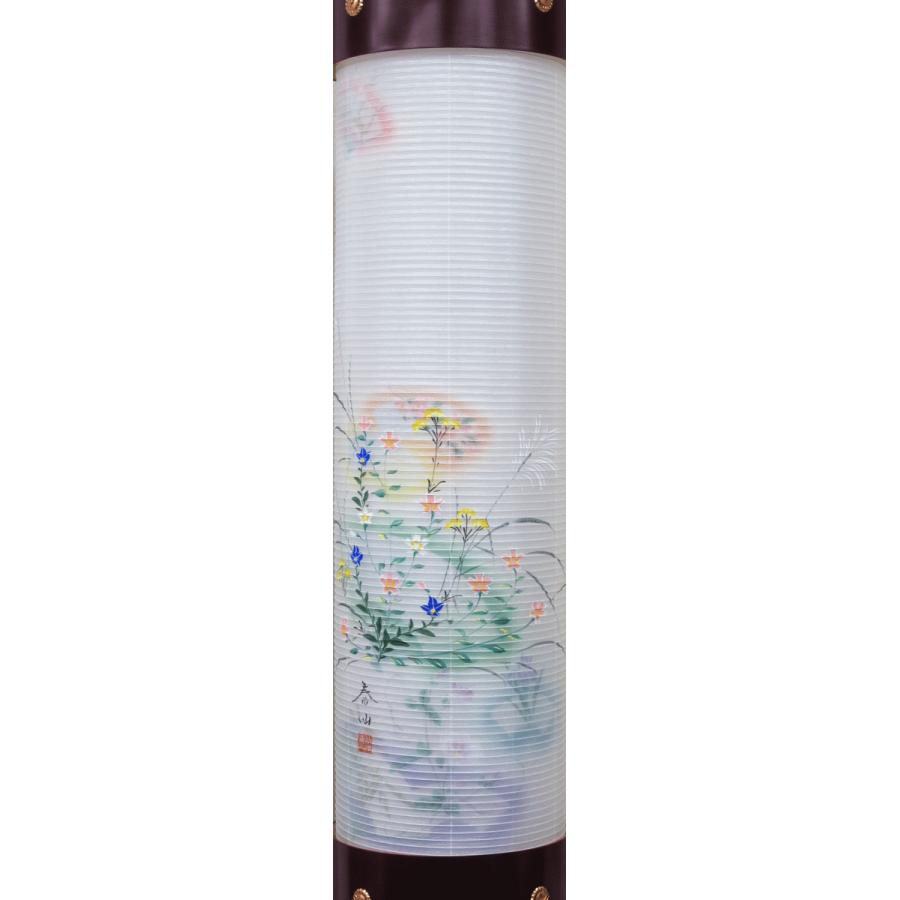 盆提灯 家紋入り 住吉提灯 8番 9番 10番 桜 優美 対柄 一対 絹 二重