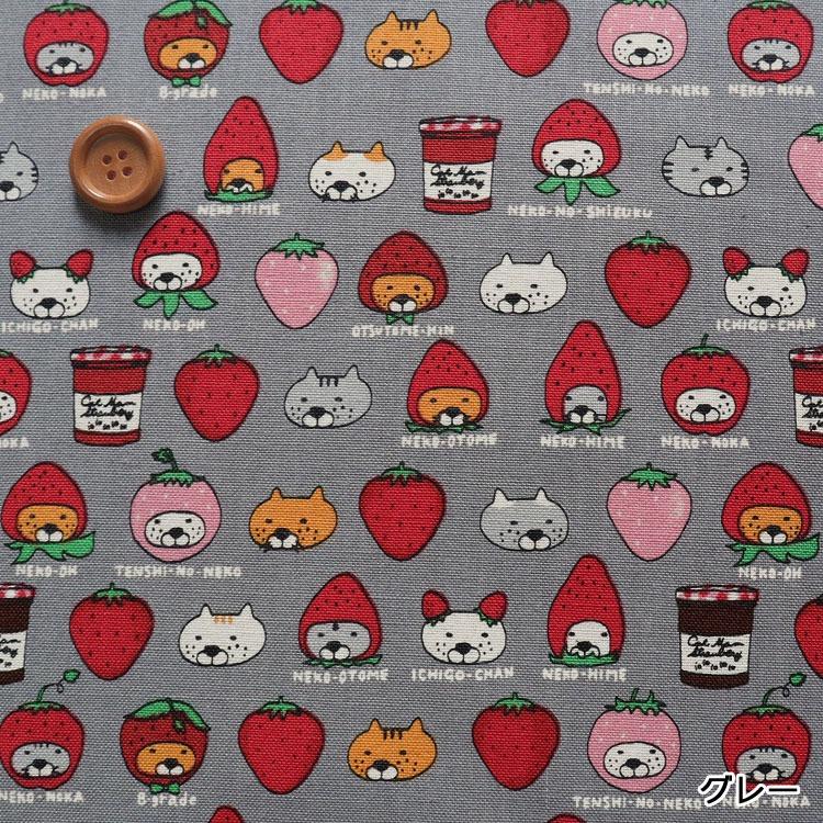 コットンこばやし ☆レシピあります☆いちご大好き◇ねこちゃん 10番