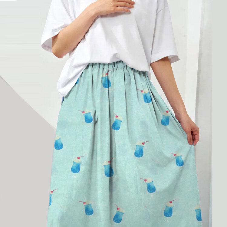 クリームソーダ♪≪コットンリネンシーチング≫【エアータンブラー加工】 | ブランド登録なし | 10