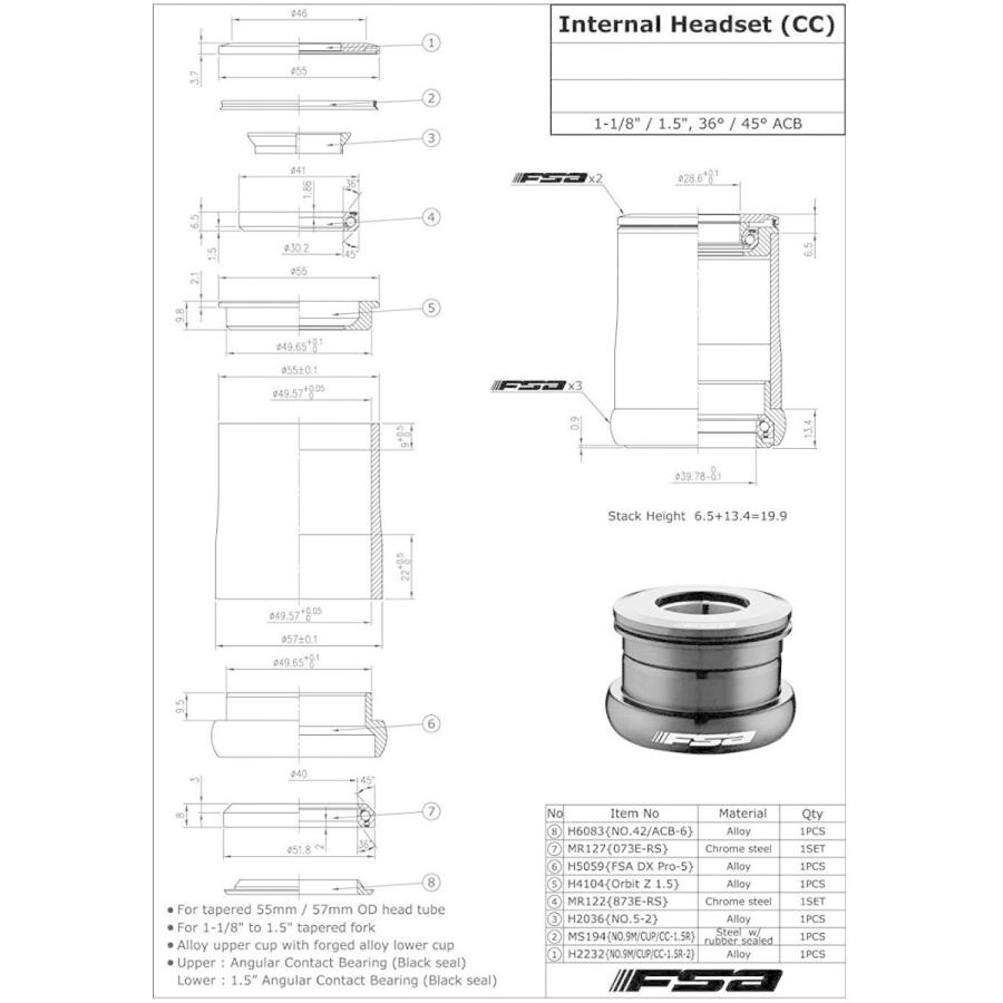 偉大な Fsa 1 Dx Pro A 1 1 8 Inches To 1 5inches Tapered Headset With Top Cap 保証書付 Www Aproniaperu Com