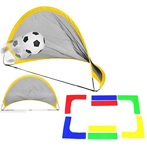 国内最安値 Cft Time サッカー ゴール 子供用 折りたたみ ネット 室内 屋外 フットサル ラインセット 誕生日 プレゼント ゴール2個 新着商品 Www Gettoknowmontco Com