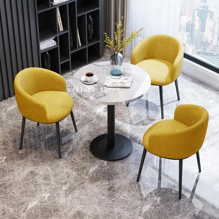 【新登場】 セット商品 会議用テーブル ミーティングテーブル 円形 丸型 ラウンド ファサイドテーブル 豪華 玄関 大理石 柄 飾り台 椅子 リビング テーブル 3点セット 【1066897724】(38105円)