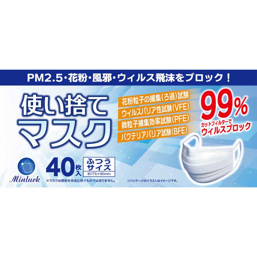 使い捨てマスクふつうサイズ ４０枚入 マツモトキヨシ Yahoo 店 通販 Yahoo ショッピング